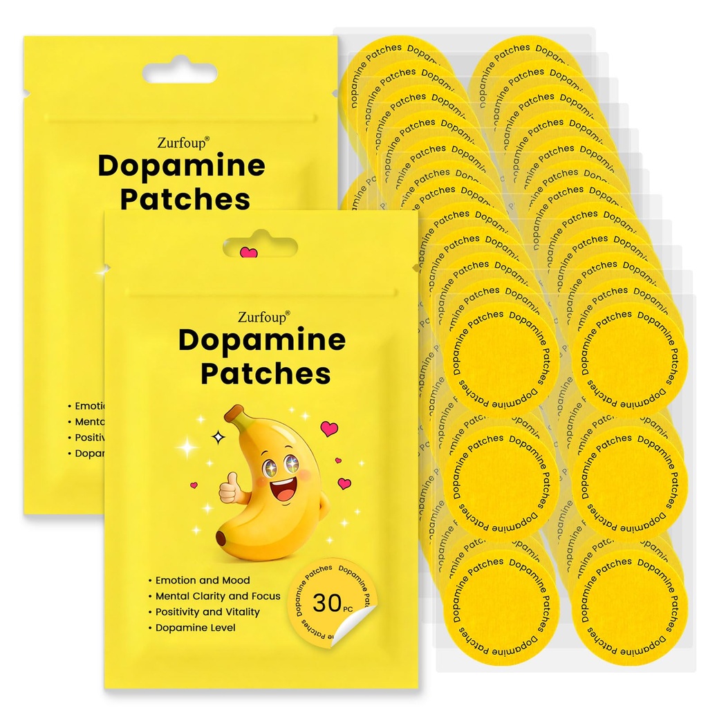 Dopamine Patches for Mood Support,Vegan Mood Balance Patch for Men and Women,8-Hour Long-Lasting Formula Support (60PCS)