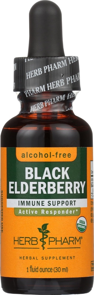 Herb Pharm Organic Black Elderberry Glycerite, 1 FZ