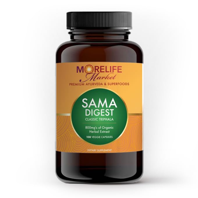 Sama Digest | Premium Traditional Ayurvedic Triphala Blend with Organic Amalaki, Bibhitaki & Haritaki to Support Digestive Balance, Cleansing & Dosha Harmony - 108 Veggie Capsule