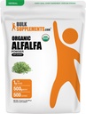 BulkSupplements.com Βιολογικό Alfalfa Grass Powder - Συμπλήρωμα Alfalfa, Πράσινο Superfood Powder - Vegan & Gluten Free, 5g ανά Σερβίρισμα, 500g (1,1 lbs) (Συσκευή των 1)