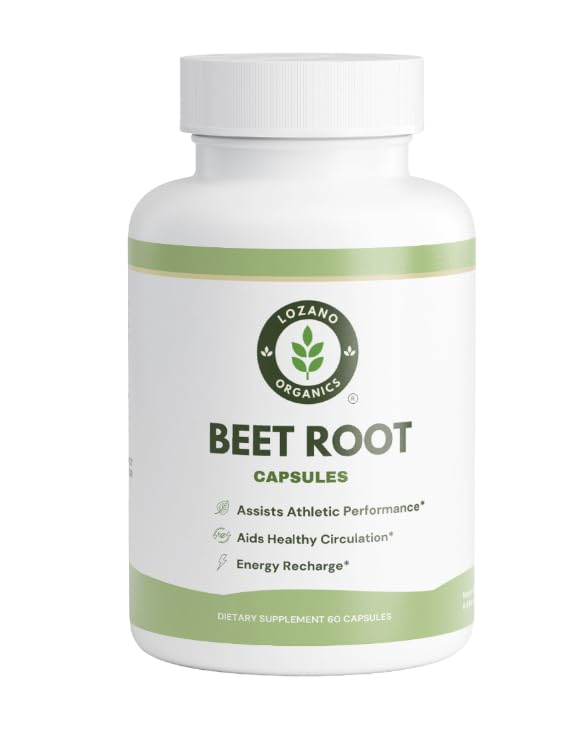 Beet Root Capsules – 1300mg Beetroot Powder for Natural Energy & Endurance Support, Non-GMO, Lab-Tested Beet Supplement - 60 Capsules, 30-Day Supply