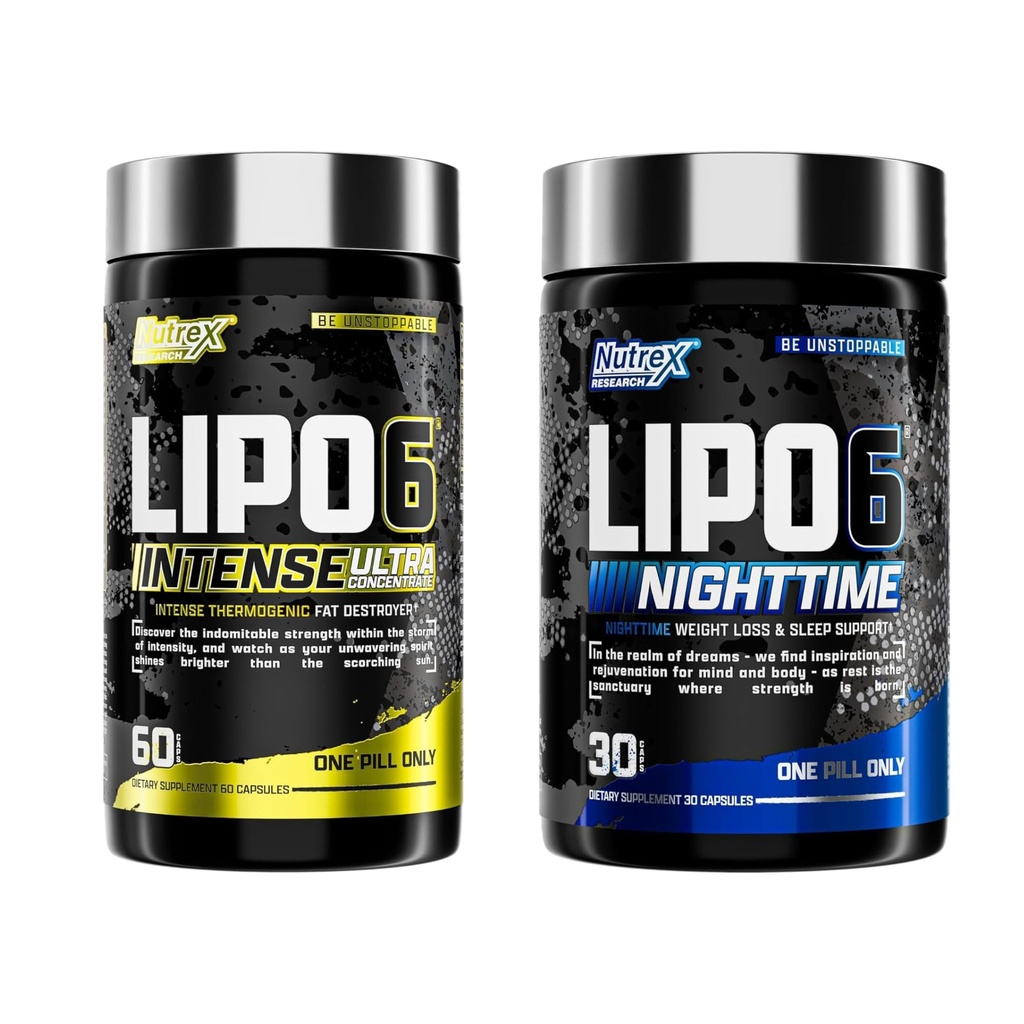 Nutrex Research Lipo 6 Έντονη και Νύχτα AM/PM Bundle
