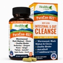12-in-1 Parasite & Candida Cleanse Support for Adult Humans with Zeolite Binder | Wormwood Black Walnut Cloves Berberine Ginger Neem Oregano Triphala Apple Pectin Fennel Seed AstraGin | 60 Capsules