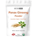 Organic Korean Panax Ginseng Root Extract, Powder Root Extract, Maximum Strength, 170 g (6oz), 1 Gram Per Serving, with Active Ginsenosides