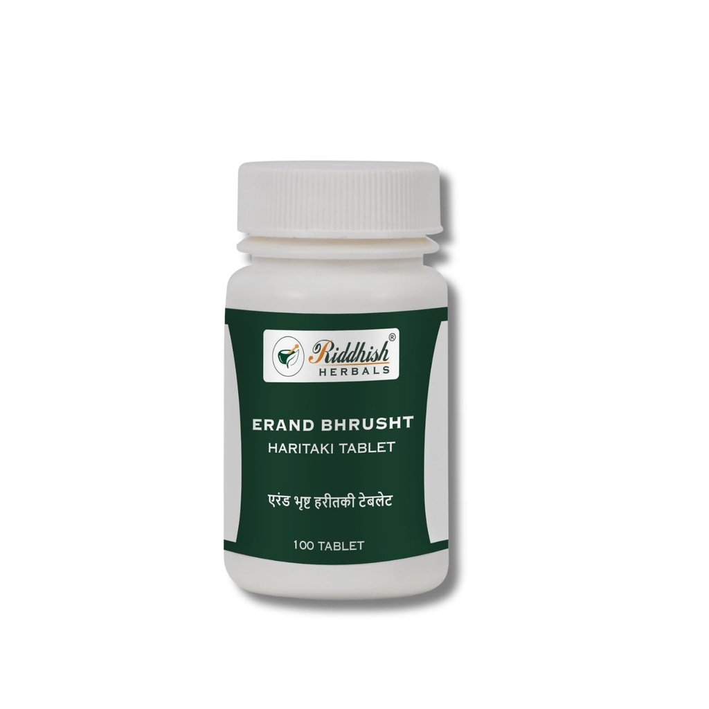 Erand Bhrusht Haritaki Tablet (Gandharva Haritaki) – Ayurvedic Digestive & Bowel Support Formula, 100 Tablets-Pack of 1