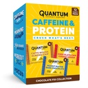 Quantum Energy Square - Peanut Butter Dark Chocolate, Chocolate Chip Cookie Dough, Caffe Mocha Almond Chip - Variety 12-Pack - 4 Bars Each