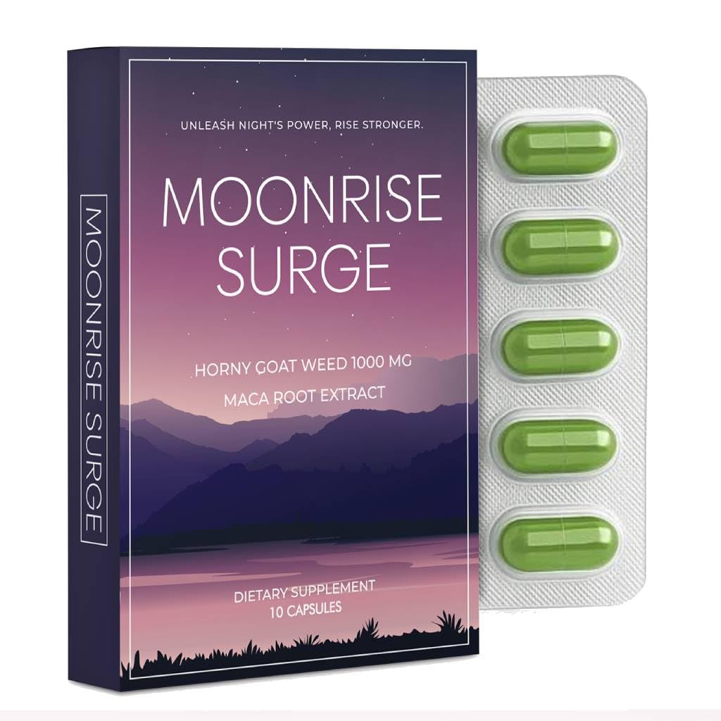 MOONRISE SURGE Elite Energy Bites – Blue Chew Gold for Men 10-Pack Support Maximize Endurance – Proudly Made in the USA