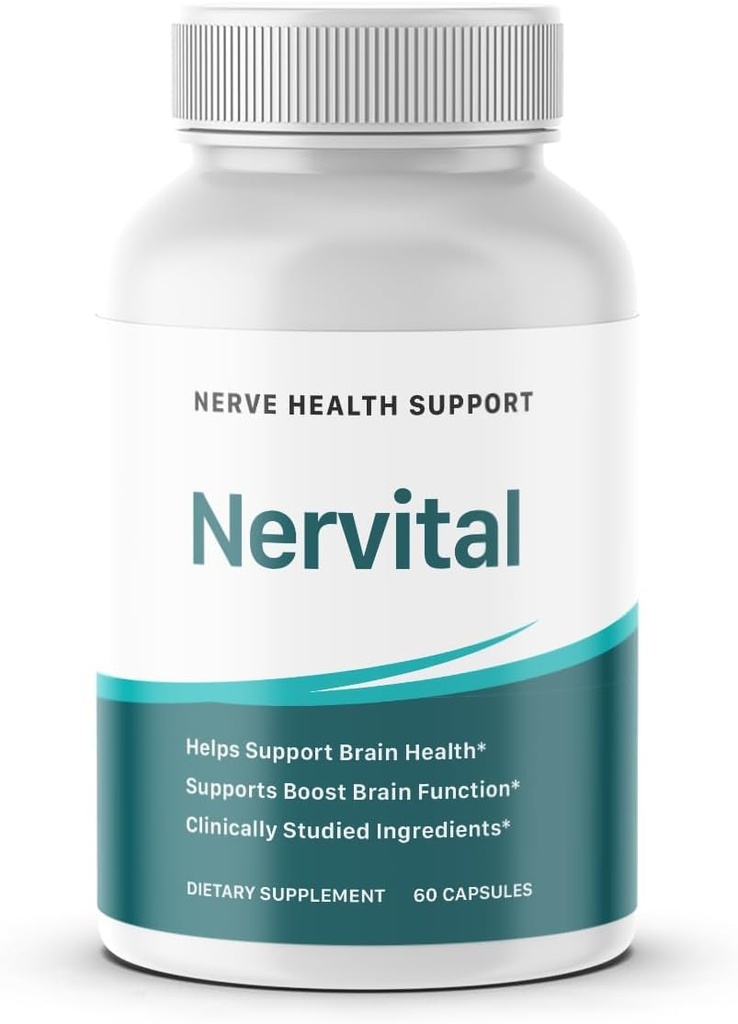 Nervital for Nerve Health Support - Nervital Brain Health Dietary Supplement - Nervital Support Boost Brain Function - 60 Count