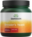 Swanson 100% Pure Brewer's Yeast Powder, Herbal Supplement, Source of B Vitamins, Total Fat 1.5 Grams 2%, GMO-Free 1 lb (454 g) Pwder