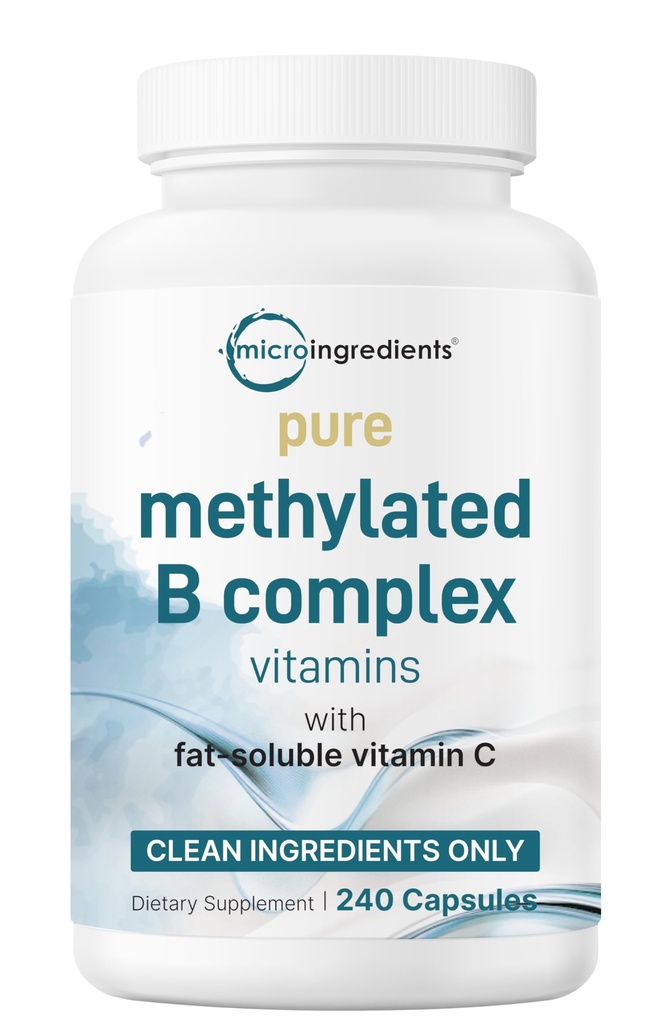Micro Ingredients Pure methylated B Complex, 240 Κάψουλες 