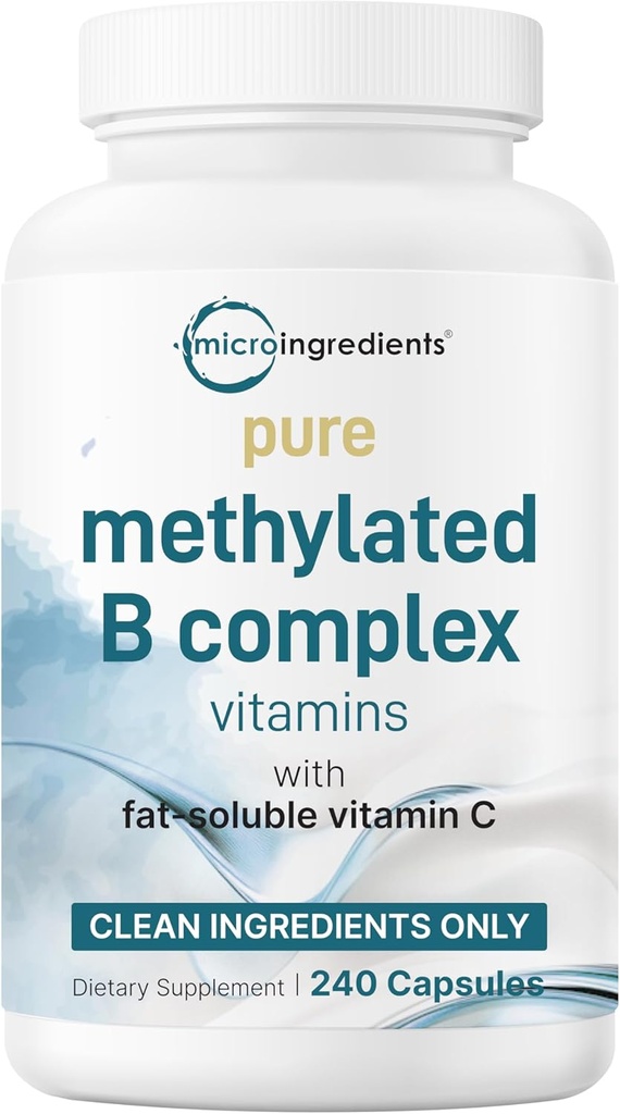 Micro Ingredients Pure methylated B Complex, 240 Κάψουλες 