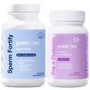 Premom Male Sperm Fortify Capsules - Male Fertility Supplements for Men Prenatal Pre & Probiotics for Women Bundle – Fertility Support for Women – 120 Count