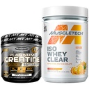 MuscleTech Creatine + Whey Protein Isolate Bundle Platinum Creatine Iso Whey Clear, Orange