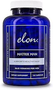 Elon Matrix Man - 60 ημέρες προσφοράς - Βιταμίνες για την ανάπτυξη των μαλλιών για τους άνδρες – Saw Palmetto & Biotin Advanced Formula Vitamins – Προάγει υγιή γεννητική ανάπτυξη – (120 κάψουλες)