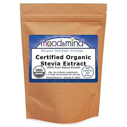 Organic Stevia Extract Powder NO FILLERS! 4 oz (112g)
