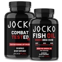 Jocko Συμπληρώματα καυσίμου Bundle - Booster δοκιμής για άνδρες + Ωμέγα 3 ιχθυέλαιο (2 πακέτο) Ισχυρό Αντιοξειδωτικό & μυς Builder