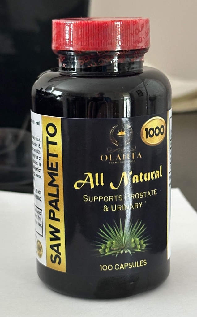 Saw Palmetto Extract 1000mg – Herbal Formula for Men Seeking Prostate and Urinary Balance Naturally - Saw Palmetto for Prostate Support – 1 Bottle 100 Counts