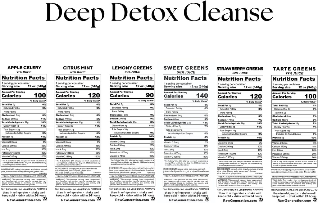 Ακατέργαστη παραγωγή Βαθιά καθαρισμού Detox – 3 ημέρες καθαρισμού χυμός με 60% λιγότερη ζάχαρη για απώλεια βάρους, ενέργεια, καθαρότερο δέρμα & ουλές υγεία – 18 chlorophyl-packed Juices to Detox Your Body and Reset Your Diet (Assorment May Vary)