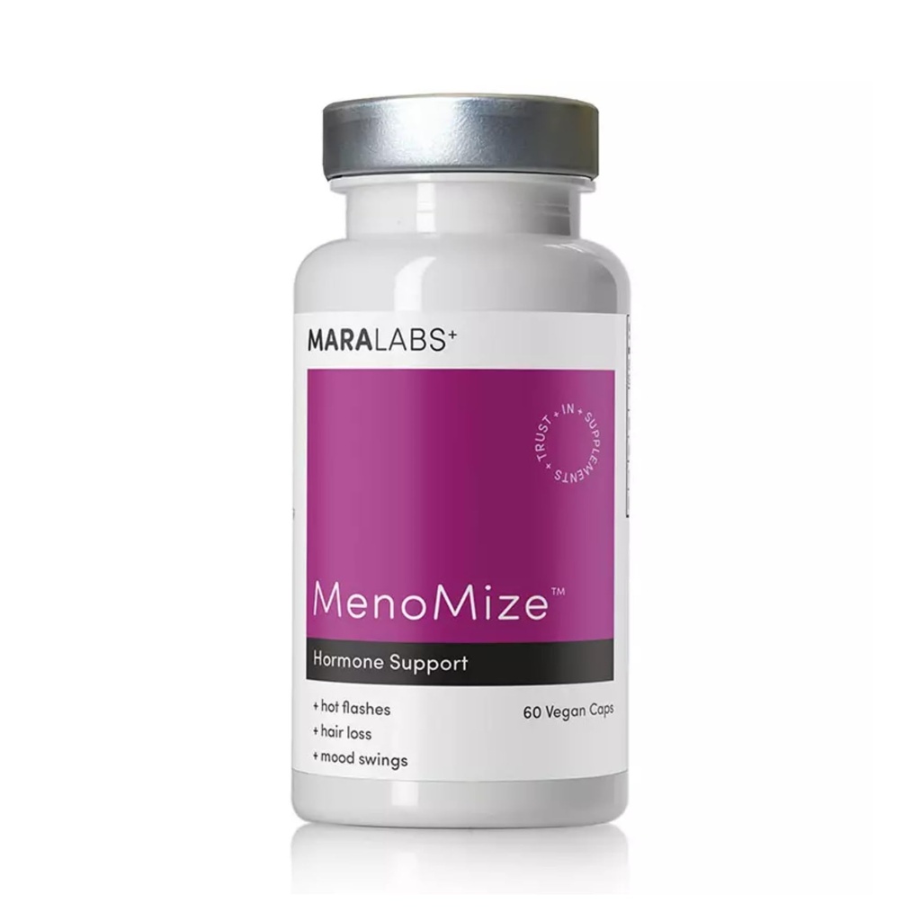 BrocElite Mara Labs MenoMize | Menopause Support Formula with Resveratrol & Black Cohosh | Non-Hormonal, Vegan, No Fillers, Non-GMO | 60 Vegan Capsules