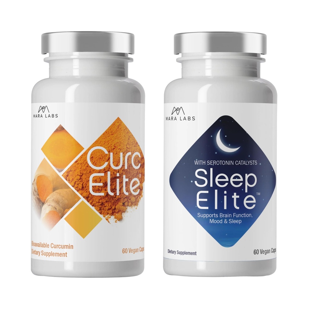 Mara Labs CurcElite, 60 Capsules, and SleepElite, 60 Capsules