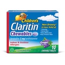 Children's Claritin 24 Hour Non-Drowsy Allergy Grape Chewable Tablet, 5 mg, 10 Count