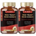 Totaria (2 Packs) Red Yeast Rice with CoQ10 Supplement - Advanced Healthy Heart & Healthy Cholesterol Levels - Citrinin Free Red Yeast Rice 2,000 mg Capsules Plus Citrus Bergamot