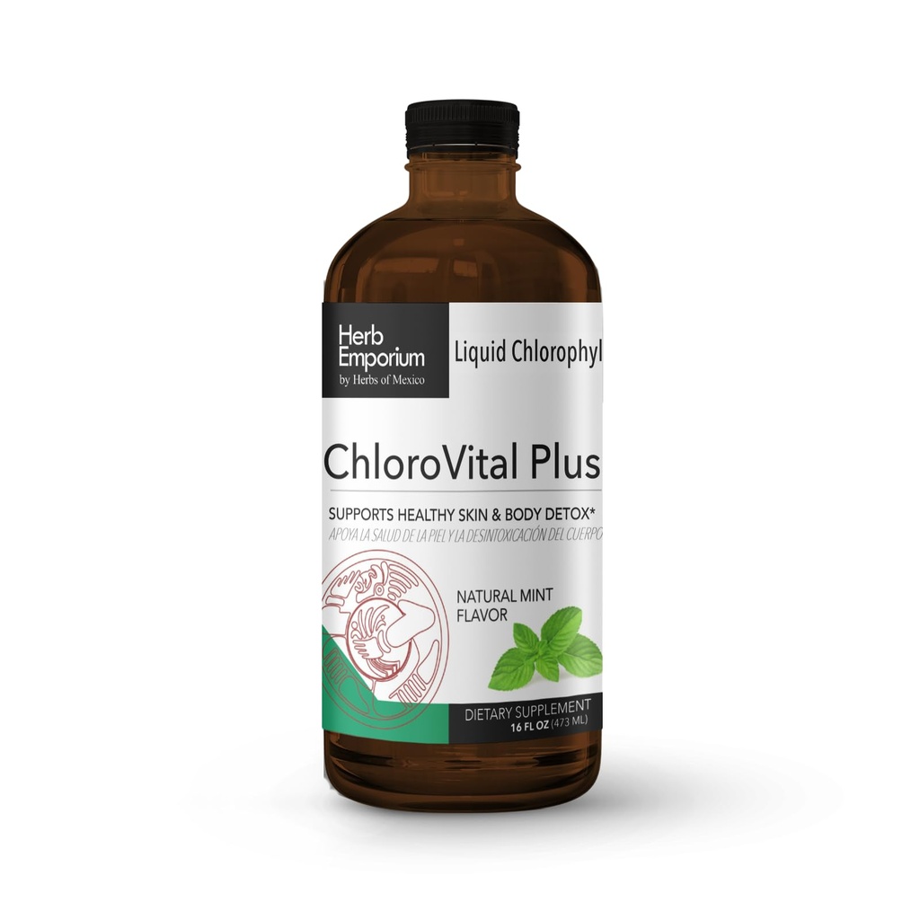 ChloroVital Plus Liquid Chlorophyll, Natural Mint Flavor, 16 FL OZ