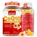 Χωρίς ζάχαρη CoQ10-200mg 400mg Filled Gummies - 2 Μήνες Προσφορά - w/ Βιταμίνη B12 1000mcg, Rhodiola Rosea & Panax Ginseng, B6, Συμπληρώματα Συνένζυμου Q10 για Hear-t, Ενέργεια, Αντιοξειδωτικό, Εξαιρετικά Απορρόφηση