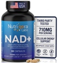 NAD Resveratrol Supplement | 710mg for Cellular Energy & Support | NAD Supplement Promote Overall Wellness & Vitality | 60 Capsules (30 Servings) for Men & Women