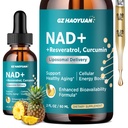 NAD Liquid Supplement for Women, Liposomal NAD+ Drops 1200MG with NAD Plus Resveratrol, Tmg, Quercetin, Anti-Aging, Cell Regeneration, Energy & Metabolism Support, Pineapple Flavor
