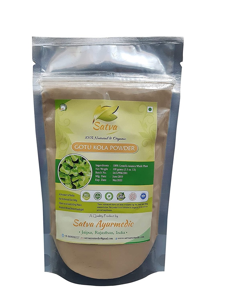 Astha SATVA Gotu Kola Powder - 100% Centella Asiatica Plant-(100 gm)