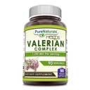 Pure Naturals Valerian Complex Supplement | 1200 Mg | 90 Veggie Capsules | Non-GMO | Gluten Free | Made in USA
