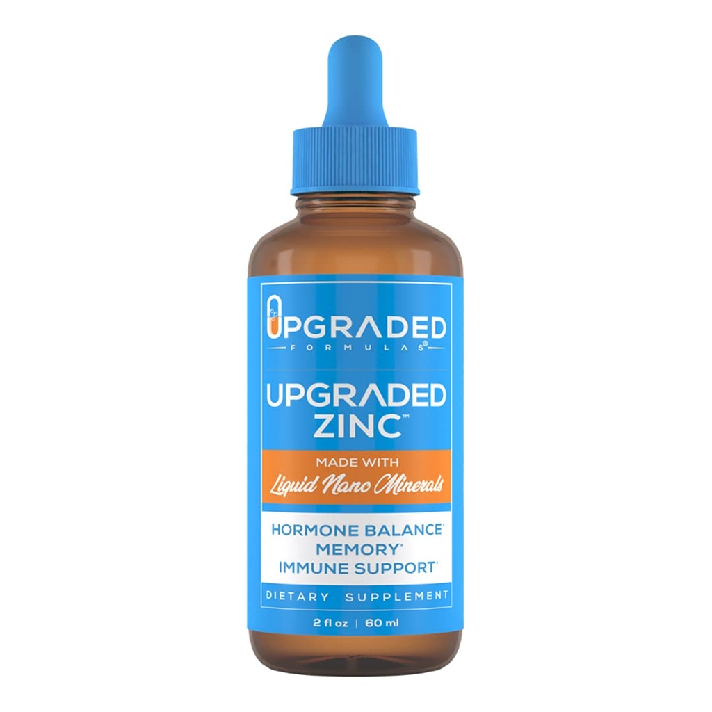 Upgraded Formulas Liquid Zinc with Liquid Nano Minerals - Hormone Balance, Memory and Immune Support - Vegan, Natural (2 Fluid Ounces)