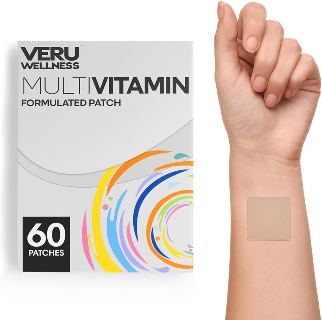 Veru Wellness Multi Vitamin Plus Daily Patch - Time Release Αυτοκολλητικό Patch, 8-10 Ώρες (60 Μέτρα)