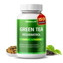 Green Tea Extract, EGCG, Caffeine, Vitamin C & L-Theanine – Support Metabolism & Antioxidant Health – 150 Capsules