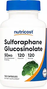 Nutricost Sulforafane Glucosinolate (SGS) (120 Κάψουλες) - 50 mg εκχύλισμα σπέρματος μπρόκολου ανά υπηρεσία