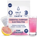 Αλάτι της Γης Premium Zero-Sugar Electrolyte - Κατασκευασμένο με ροζ αλάτι Ιμαλαΐων - Πακέτα σκόνης ενυδάτωσης 