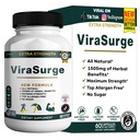 ViraSurge Extra Strength Organic Maca Root Complex, with Black Pepper, 60 Capsules, Vegan, Non-GMO, Allergen Free, 30 Day Supply (1)