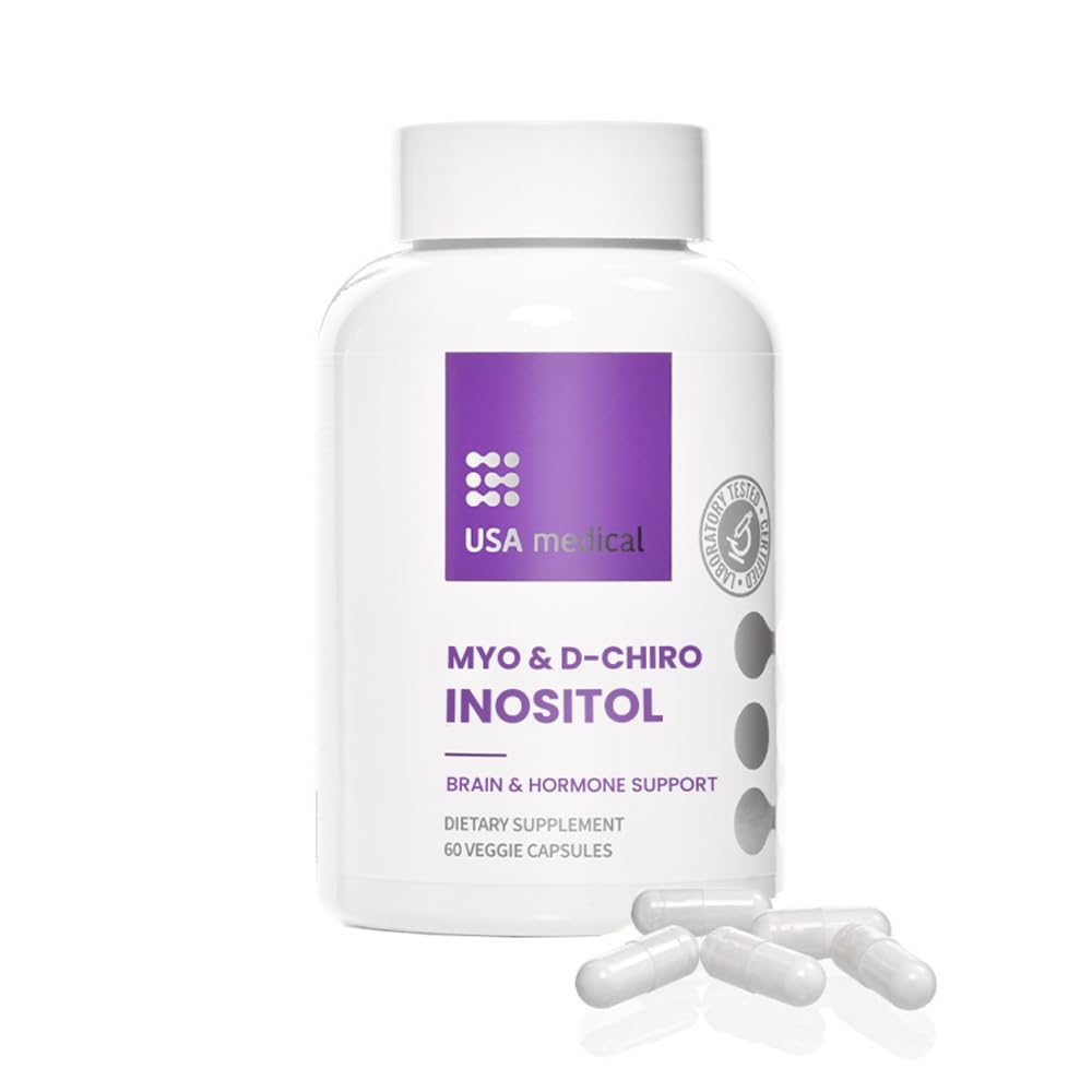 Inositol Vitamin B8 - Myo-Inositol + D-Chiro Inositol 40:1 Ratio | 60 Capsules