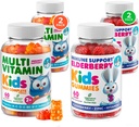 DR. MORITZ Elderberry Gummies for Kids (60 Count 2 Pack) and Kids Multivitamin Gummies Bundle (60 Count, 2 Pack) - για την ανοσοποιητική υποστήριξη των παιδιών και τη συνολική υγεία