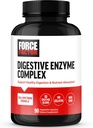 FORCE FACTOR Digestive Enzymes Complex to Support Digestive Health, Gut Health, and Provide Bloating Relief for Women and Men, Full- Spectrum 10 Digestive Enzymes, Non-GMO, 90 Κάψουλες