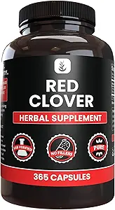 PURE ORIGINAL INGREDIENTS Red Clover (365 Capsules) No Magnesium Or Rice Fillers, Always Pure, Lab Verified