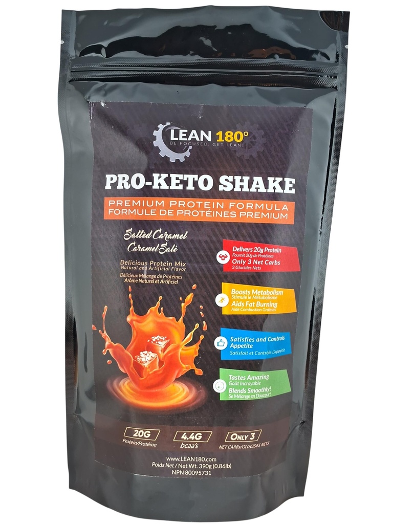 Pro Keto Shake - Best Tasting Low Carb Low Sugar Clean Protein Shake for Keto and all Diets Weight Loss (Salted Caramel)