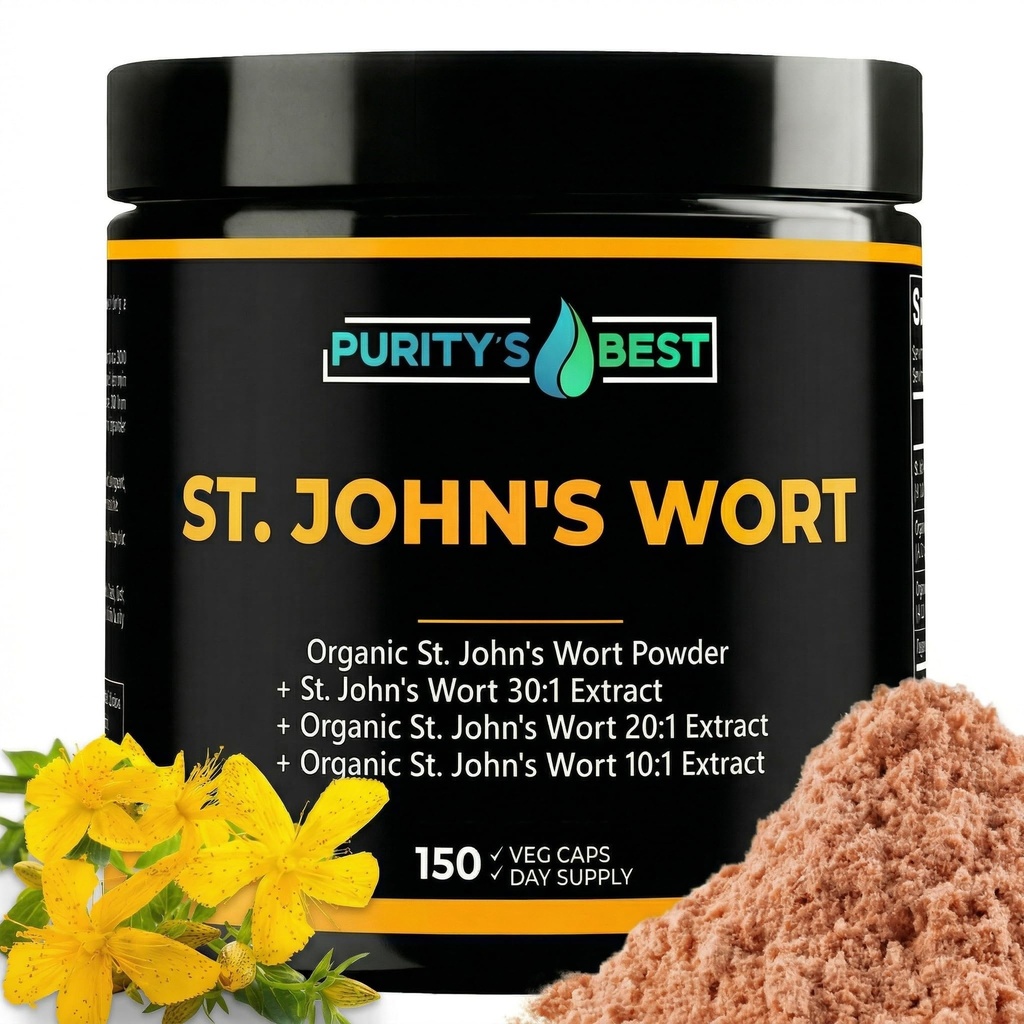 Purity’s Best St. John’S Wort, 500 mg Per Serving, Sleep, Natural Stress Relief Support, 150 Veggie Capsule, 5 Month Supply