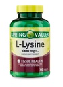 L-Lysine 1000mg, 100 Tablets – Essential Amino Acid for Immune Support, Collagen & Lip Health – Comparable to Leading Brand (Pack-1)