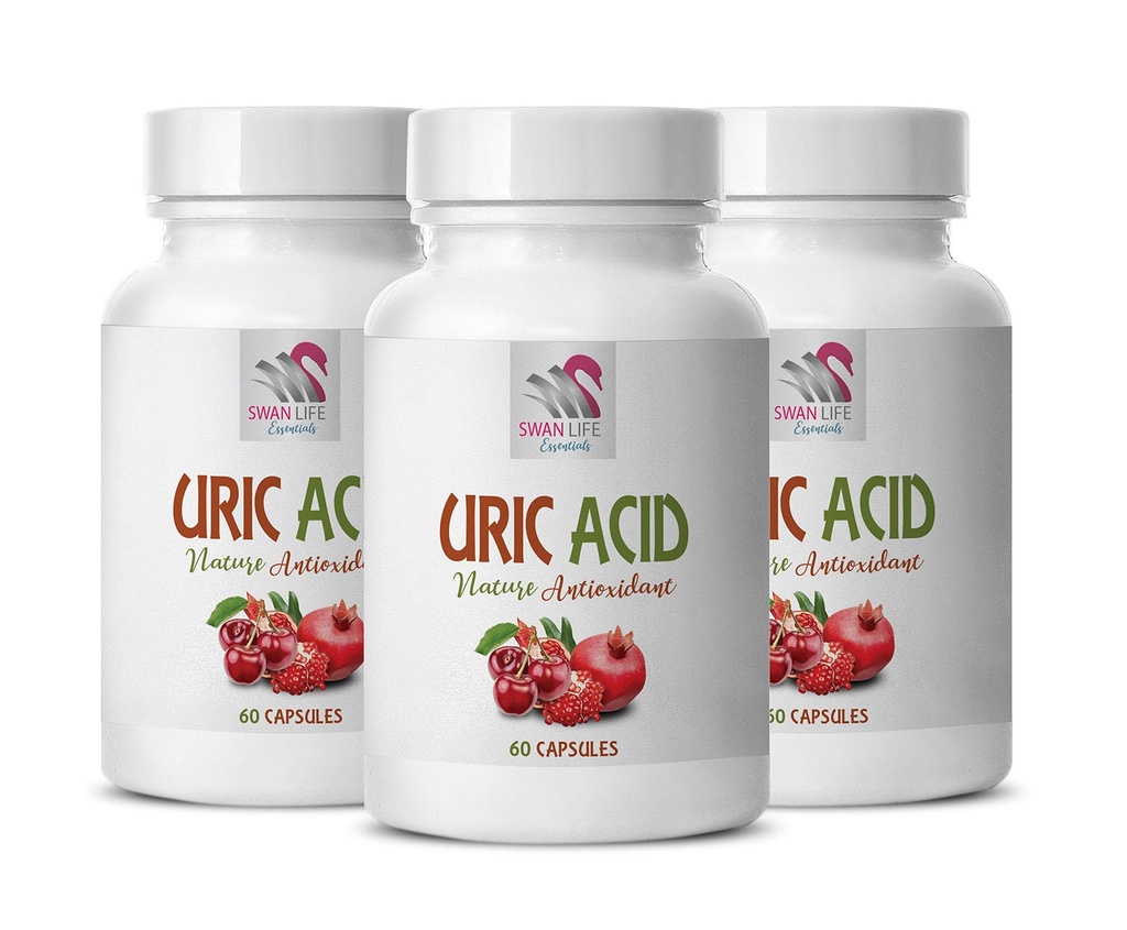amla Supplement - URIC Acid Natural ANTIOXIDANT - Turmeric Curcumin - Citric Acid - Chanca Piedra - 3 Bottles 180 Vegetable Capsules