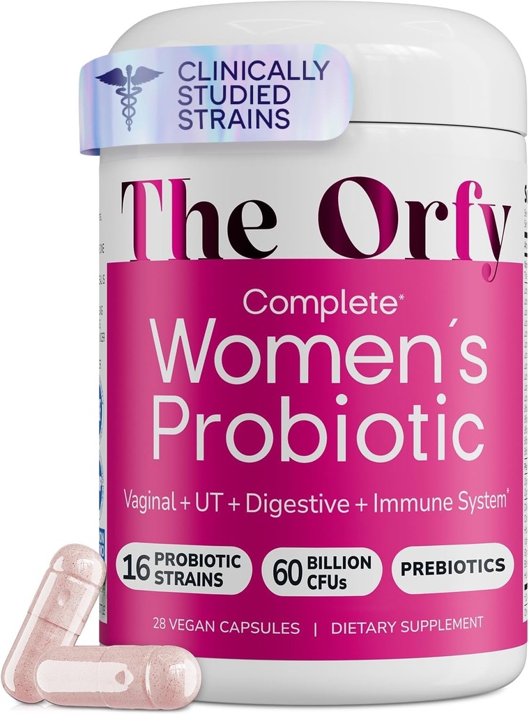 Complete Probiotics for Women - Vaginal, UT, Digestive & Immune Health - 60 Billion CFU, 16 Strains, Prebiotics and Probiotics for Women pH Balance Healthy Vaginal Odor - Once Daily