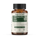 Sage & Self Ashwagandha Calm Focus Capsules – Withania Somnifera Root Extract with Black Pepper – 1000 mg Per Serving – Vegan Herbal Supplement (60 Capsules)
