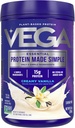 Vega Protein Made Simple Protein Powder, Vanilla - Stevia Free, Vegan, Plant Based, Healthy, Gluten Free, Pea Protein for Women and Men, 9,2 oz (Packaging May Vary)