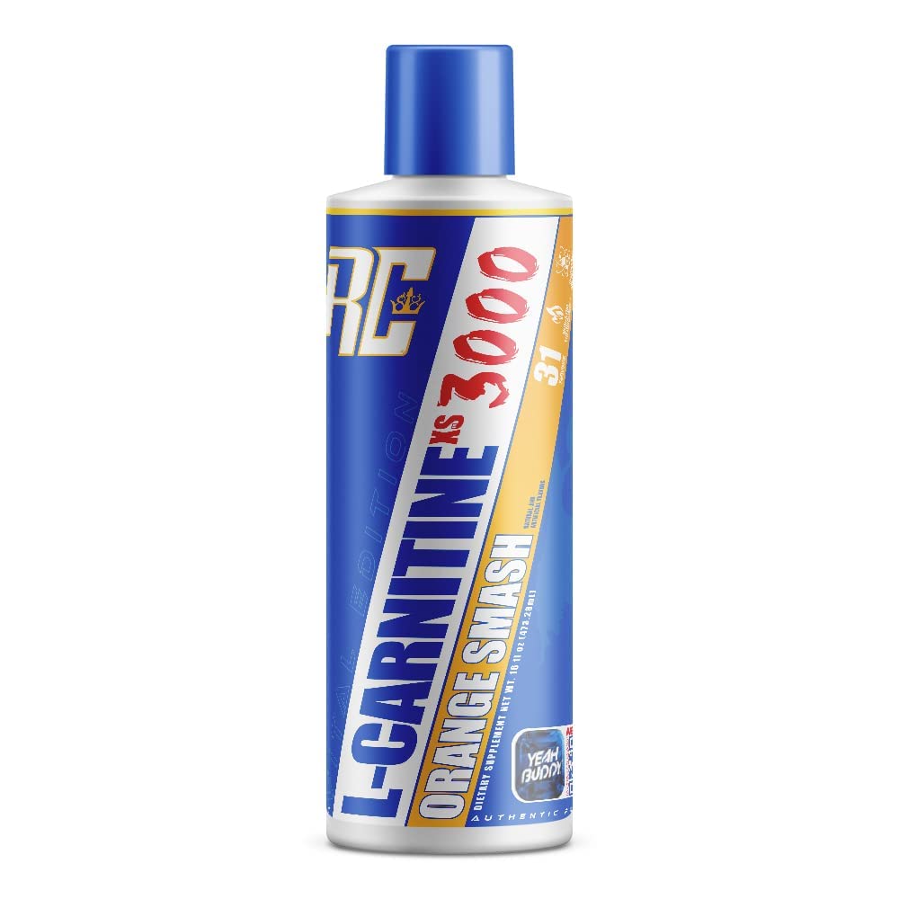 Ronnie Coleman Signature Series L-Carnitine XS 3000 Liquid, Amino Acids Metabolism and Lean Muscle Strength Support, Stimulant Free, Sugar Free, Zero Carbs, Orange Smash, 16 Oz